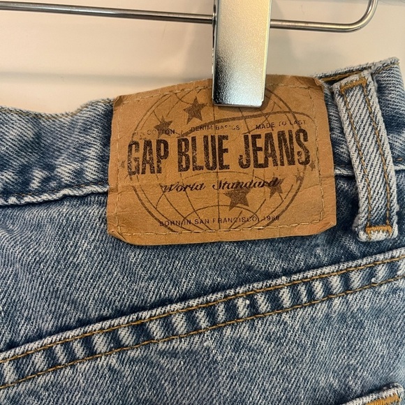 Vintage 90s Light Wash GAP Reverse Fit Ankle Jeans High Rise Tapered Leg Size 10 - Picture 5 of 5